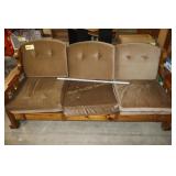 Wooden Couch w/ Cushions