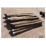7' x 4x4' wooden brown oil treat posts