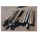 7' x 4x4' wooden brown oil treat posts