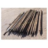 7' x 4x4' wooden brown oil treat posts