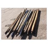 7' x 4x4' wooden brown oil treat posts