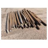 7' x 4x4' wooden brown oil treat posts