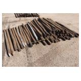 7' x 4x4' wooden brown oil treat posts