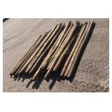 7' x 4x4' wooden brown oil treat posts