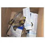 Box of 100 watt Lucolax Lamps & Misc