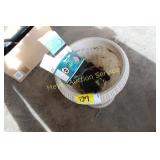 White planter with electric timer