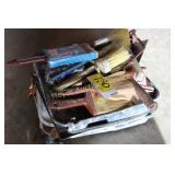 Paint trays, brushes, rollers