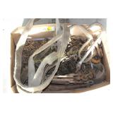 box of chains, straps,binders,