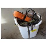 Bungee Cords and a ratchet strap