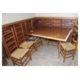 Wooden Drop Leaf Kitchen Table w/ 5 chairs