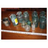 Glassware, ball jars, insulators