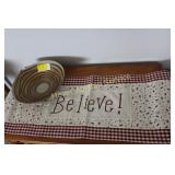 14" Bowl & Table Runner "Believe"