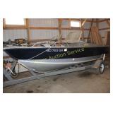 Lund Tye 5.5  Boat and Shorelander Trailer