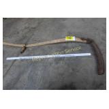 Vintage Wooden Scythe w/adjustable head