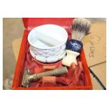 Vintage Shaving Kit in Velvet Box