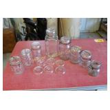 Misc Glass top Jars & extra lids