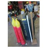 2 Christmas Lights, Card Holder & Garbage Can