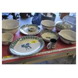 Set of Moose Christmas Dishes 9 pc