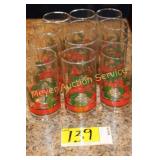 Set of Christmas Glasses - 12 ct