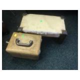 Pitney Bowes Vintage box, and step stool