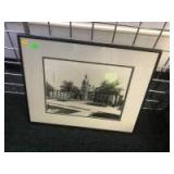 Framed Courtyard Photo, 20 inches wide