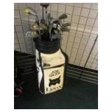 Lynx Golf Bag with assorted clubs