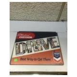 Newer Chevron Drive Sign, 12 x 15 inches