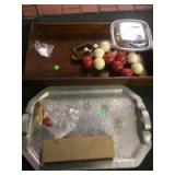 Serving tray and Billiard Balls Serving tray and Billiard Balls