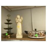 Candy Dish, Pot with lid, and Angel Statue Candy Dish, Pot with lid, and Angel Statue
