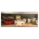 Lot of Assorted dishes and decorative glassware Lot of Assorted dishes and decorative glassware
