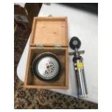 Vintage Compass and Ophthalmoscope Vintage Compass and Ophthalmoscope