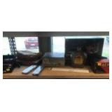 Misc Hardware lot, hand miter saw, and more Misc Hardware lot, hand miter saw, and more