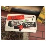 Vintage Crystal Radio with original box Vintage Crystal Radio with original box