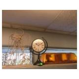 Set of caution lights, clock, and wire angel Set of caution lights, clock, and wire angel
