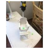 Lifeguard Chair Table Lamp in working condition, missing shade Lifeguard Chair Table Lamp in working condition, missing shade
