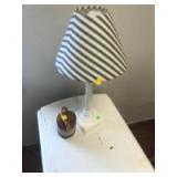 Small Table lamp and wooden decor