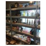 PLEASE READ ENTIRE DESCRIPTION FOR DETAILS. Metal rack shelving with wood shelf inserts