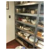 PLEASE READ ENTIRE DESCRIPTION FOR DETAILS. Metal rack shelving with wood shelf inserts