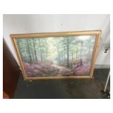 Land Nature print, framed, approx 35 inches wide Land Nature print, framed, approx 35 inches wide