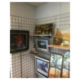 Large selection of framed prints and mirrors, for reference the mirrors are approx 45 inches tall