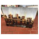 Stretched Canvas Skyline Picture, 39 x 29 inches