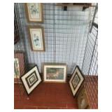 Collection of 6 framed prints, some match Collection of 6 framed prints, some match