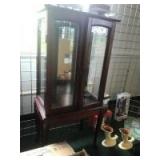Small Glass Front Display or curio cabinet, approx 41 inches tall Small Glass Front Display or curio cabinet, approx 41 inches tall