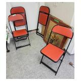 2 card tables and 4 chairs