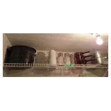 Large roaster, tea perk, canning pot, glass pots,