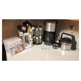 Cuisinart tea kettle, krups coffee maker, spice