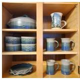 Lovely place setting of 4 with pot and 1 signed