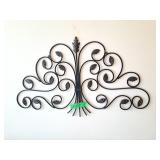 Knick knack shelf and metal decor