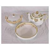 Hand Painted Nippon Tea Pot, two handed pot with