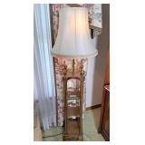 Vintage lamp with built-in shelf!